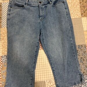 Blue Denim Capri Pants 14P